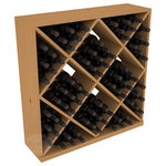 Wine Racks America - Solid Diamond Wine Storage Cube, Pine, Oak - Elegant diamond bin style bottle openings make for simple loading of your favorite wines. This solid wooden wine cube is a perfect alternative to column-style racking kits. Double your storage capacity with back-to-back units without requiring more access area. We build this rack to our industry leading standards and your satisfaction is guaranteed.