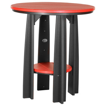 Poly Balcony Table, Red & Black