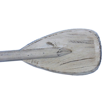Wooden Rustic Whitewash Decorative Paddle, 24"