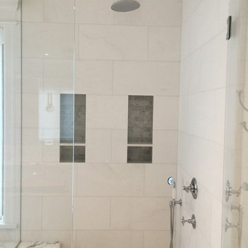 Marble Curbless Shower