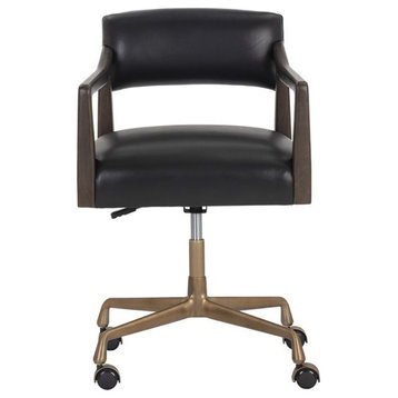 Keagan Office Chair, Cortina Black Leather