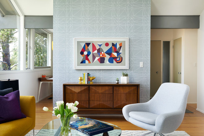 Midcentury Living Room by Eisenmann Architecture