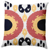 Boho Decorative Throw Pillow, Yellow, 16x16"