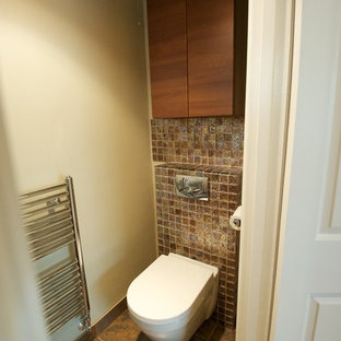 Design ideas for a contemporary cloakroom in Cambridgeshire.