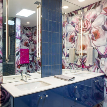 Palm Springs Bath: Brick Tile Wall