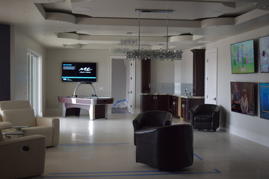 Family room - modern family room idea in Las Vegas