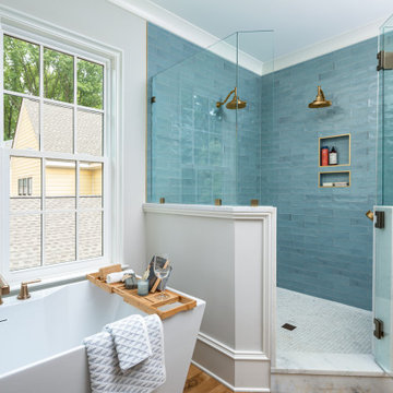Primary Bathroom at 4208 Water Oak by Pike Properties - Charlotte Custom Home Bu