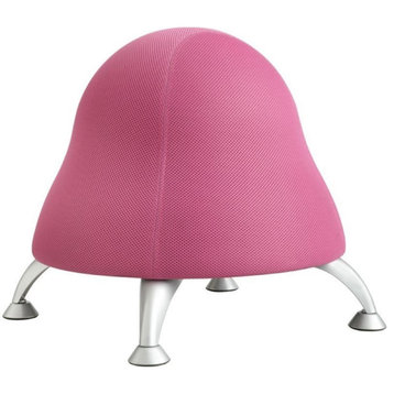 Safco Active Low Profile Vinyl Upholstered Ball Chair in Pink