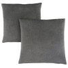 18"x18" Mosaic Velvet Pillow, Dark Gray, Set of 2
