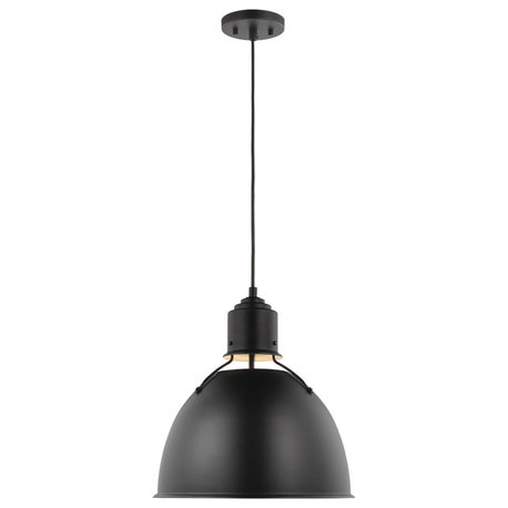 Sea Gull Huey One-Light Medium Pendant Midnight Black