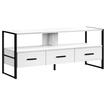 Tv Stand 48 Inch Console Living Room Bedroom Laminate White