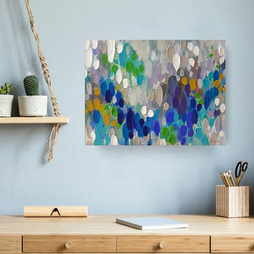 'Color Map II' Wrapped Canvas Coastal Wall Art