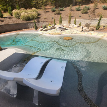 Luxury Beach-Entry Sand Pool with Sun Belt