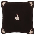 Bareens Designer Rugs - Eclectic Gilchris Hand Embroidered Italian Velvet Pillow - Embellish your home with this timeless casual chic handmade pillow made with gorgeous soft luxurious Italian Velvet. Hand Embroidered pattern on classy Italian Velvet with beautiful color combination and unique majestic intricate design is a mesmerizing addition to any d�cor. This beautiful, elegant pillow features beautiful colors with unique design made by skilled artisans. An intricate design and exquisite coloration make this handmade pillow a standout piece in any decor.