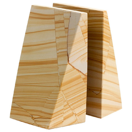 Marble Wedge Bookends
