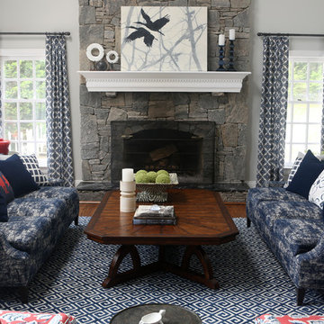 Blue and White Great Room