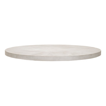 Bastille 60" Round Dining Table Top Light Gray Concrete