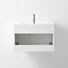 Floating Bathroom Vanity with Sink, Wood Bathroom Vanity Cabinet, White, 30"