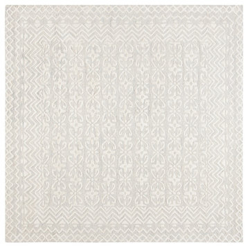 Safavieh Blossom Collection BLM114F Rug, Grey/Ivory, 8' x 8' Square
