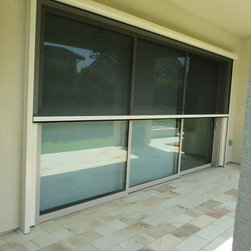 Compacting Sliding Doors Motorized Power Screens - Screen Doors