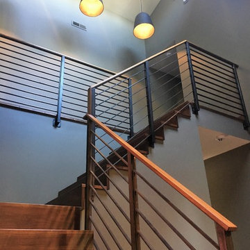 Modern horizontal railings