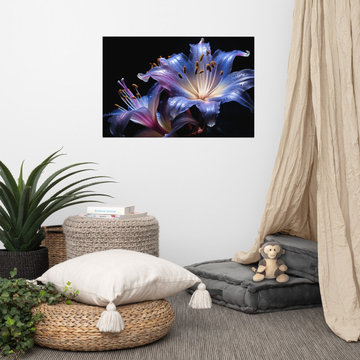Floral Wall Art Prints: Ethereal Glow Illustration