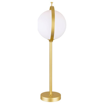 1 Light Table Lamp With Brass Finish
