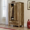 Bowery Hill 2 Doors Wood Armoire with Lower Drawer in Craftsman Oak