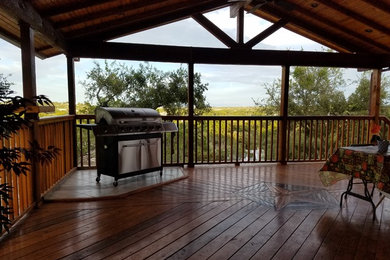 Inspiration for a rustic exterior home remodel in Austin