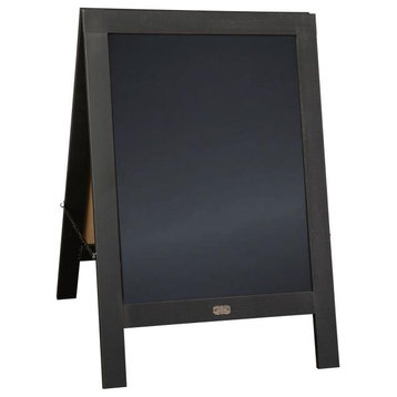 30" x 20" A-Frame Magnetic Indoor/Outdoor Double Sided Chalkboard Sign-Black