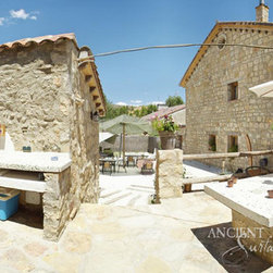 Kitchen Stone Islands (Mediterranean Style) - Kitchen Islands And Kitchen Carts