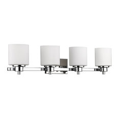Chrome Bathroom Vanity Lights Houzz Chloe Lighting Inc Solbi 4 Light Bath Vanity Fixture Chrome