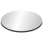 Spancraft - 12" Tempered Glass Round Glass Table Top, 3/8" Thickness, Flat Polish Edge - The 12" Round Glass Top is made of the finest quality furniture glass. This clear glass tabletop features a 1" flat polish edge and is 3/8" thick with a weight of 9 lbs. The edges of the glass are expertly polished to ensure a smooth to the touch feel. The beveled, or chamfered edge is commonly and widely used with glass and mirror for aesthetics and also safety so there are no sharp or rigid edges.