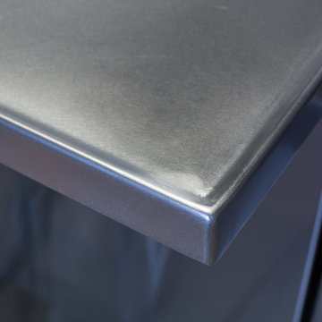Stainless Kitchen with Aluminum Frame Accents