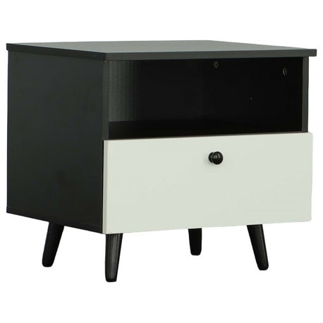 Dreamy Nightstand, Black & White