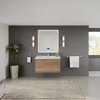The Daria Bathroom Vanity, Teak Oak, 42", Single Sink, Wall Mount