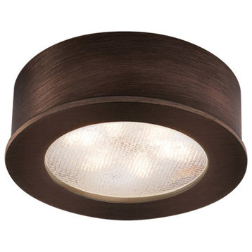WAC Lighting LED Button Light, Copper Bronze, Round, 3000k Soft White
