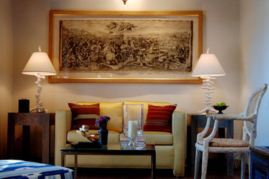 Southwest living room photo in Other