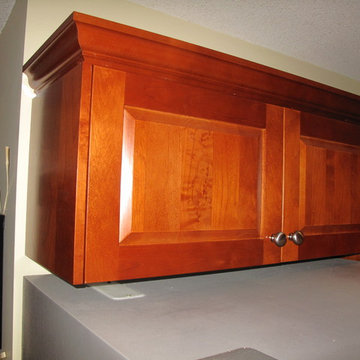 Modern Kitchen Update Done in Alder in a Golden Maple Stain