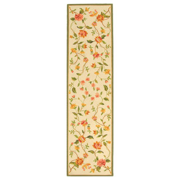 Safavieh Chelsea Collection HK263 Rug, Ivory, 2'6"x12'