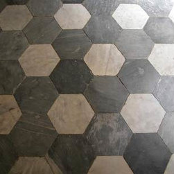 Bathroom stone floor tiles (Mediterranean Style) - Tile