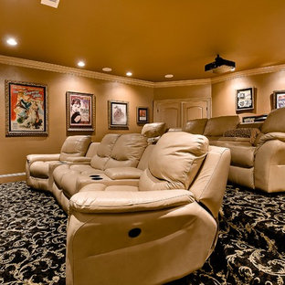 Design ideas for a traditional home cinema in Little Rock.