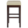 Valencia Backless Leather Counter Stool, Beige, Bicast Leather�