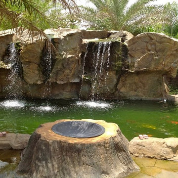 ClifRock Tree Stump Outdoor Fire Pit & Water Feature in Connecticut