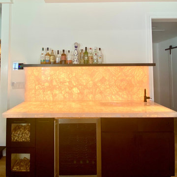 Custom made bar with LED underlight