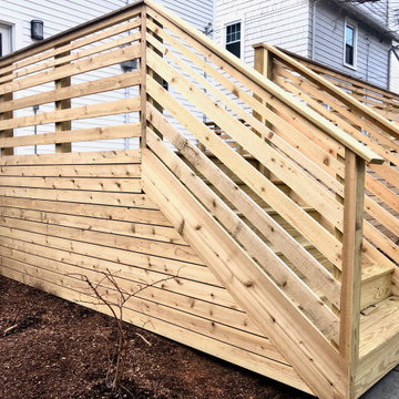 Contemporary Cedar Deck - Side