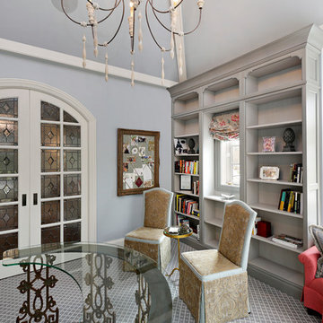 Floor to Ceiling Open Bookshelves
