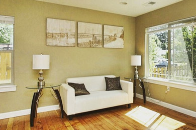 Living room - traditional living room idea in Portland