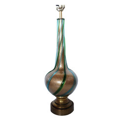 Vintage Murano Gold Fleck Art Glass Table Lamp - Products
