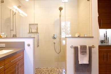 Inspiration for a contemporary bathroom remodel in San Diego
